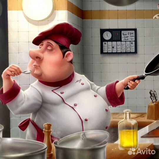 Повар в кафе