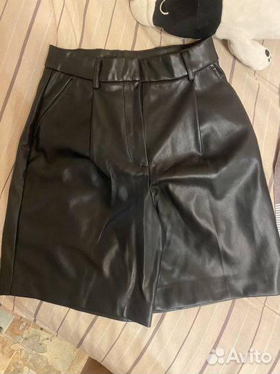 Шорты бермуды кожаные