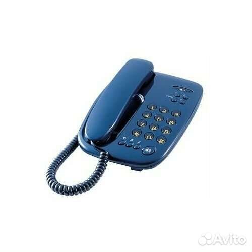 Городской проводной телефон, цвет синий GS-480 LG
