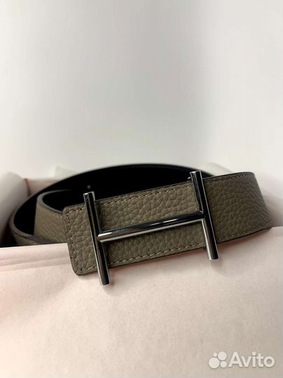 Ремень. Hermes,серый, новый в упаковке