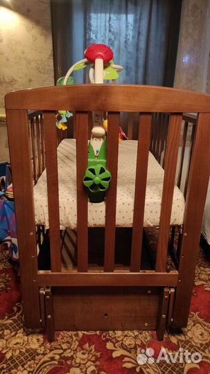 Детская кровать натуральное дерево Лель