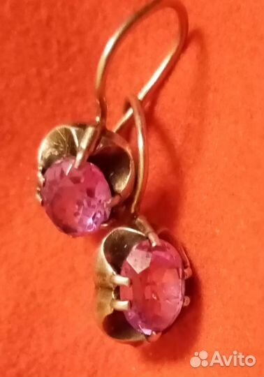 Серебряные серьги 875 пробы