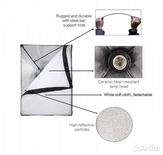 Профессиональный Софтбокс для фото видео 50x70 см