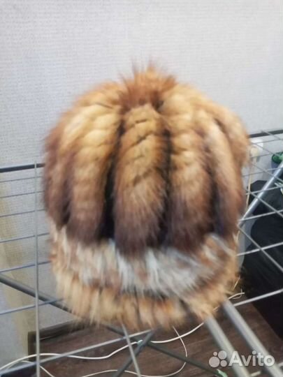Шапка норковая вязаная