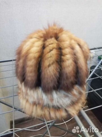 Шапка норковая вязаная