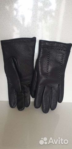 Мужские кожаные перчатки зимние