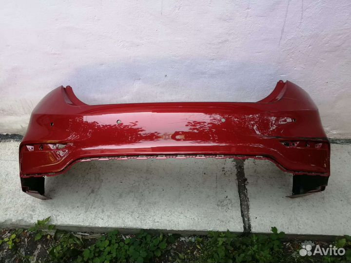 Бампер задний Hyundai Solaris 2019г красный