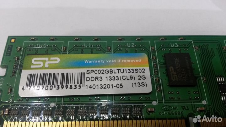 Опер. память 2шт.Х 2048Mb DDR3 silicon power