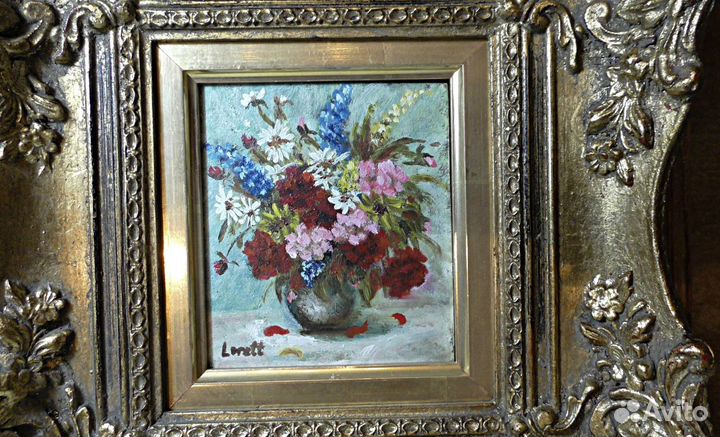 Цветы.Натюрморт.Картина.Германия.Триптих