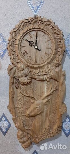 Часы резные