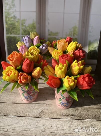 Букет из мыла. Тюльпаны 8 марта