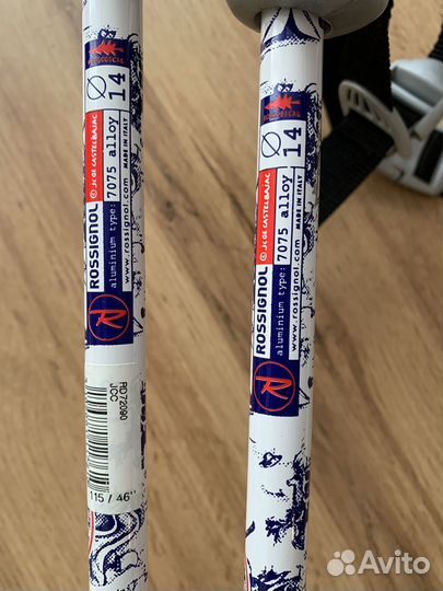 Горные лыжи fischer и палки rossignol