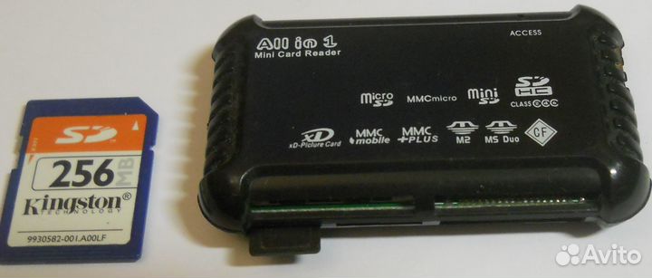 Картридер usb 6 видов флешек бу хор состоян+кабель