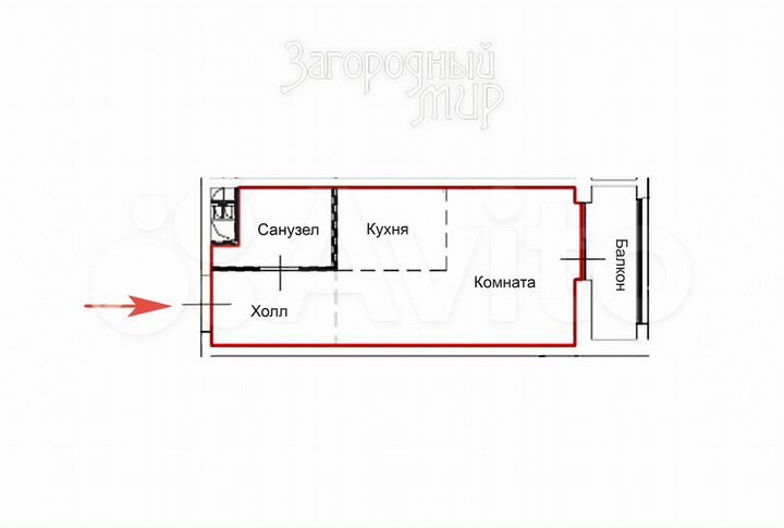Квартира-студия, 21,3 м², 7/14 эт.