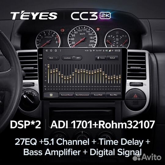 Магнитола Teyes CC3 2K 3/32 Nissan X-trail T30