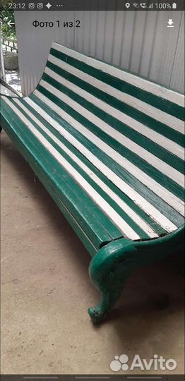 Лавочка чугунные ножки