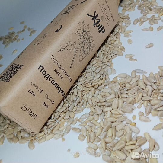 Сыродавленное подсолнечное масло холодного отжима