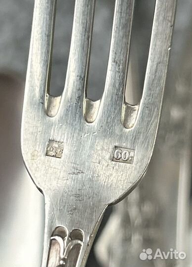 Набор закусочных приборов, посеребрение, Франция