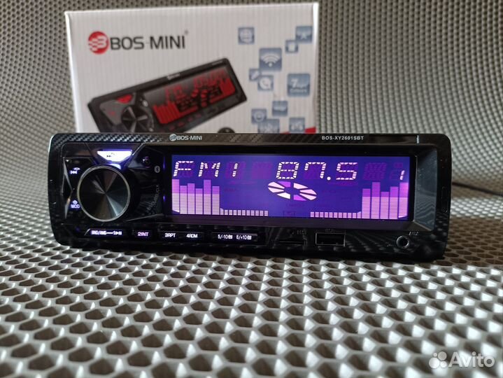 Магнитола bos mini xy2601sbt новая с блютуз