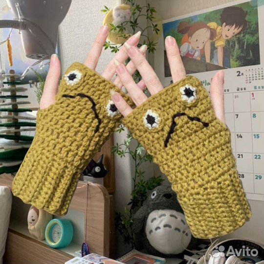 Митенки «лягушка»