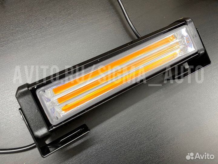 Маяк проблесковый LED оранжевый стробоскоп 12-24В