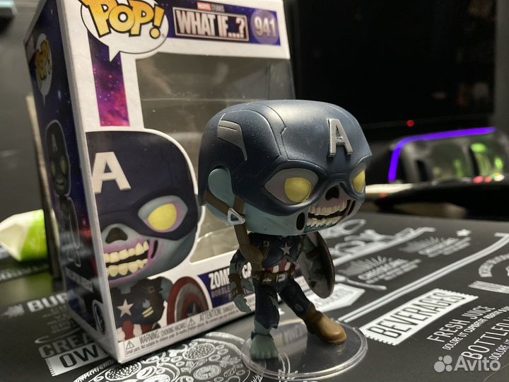 Funko POP Zombie Captain America Bobble-Head