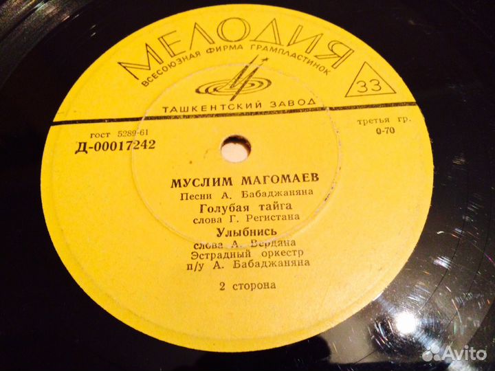 Пластинка Мелодия 1/3 пласты винил диск