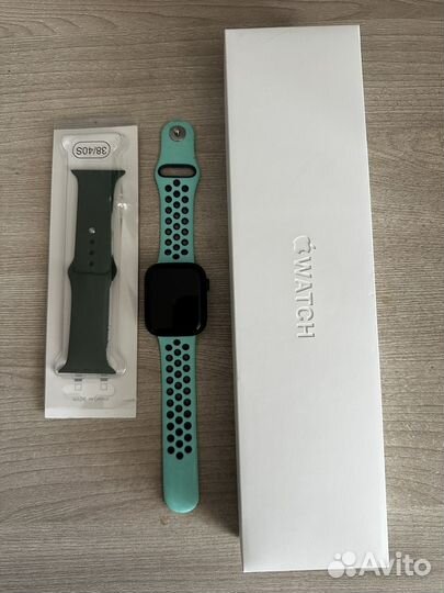 Apple watch 45мм, green sport