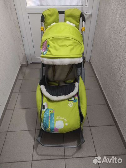 Детские санки коляска ника