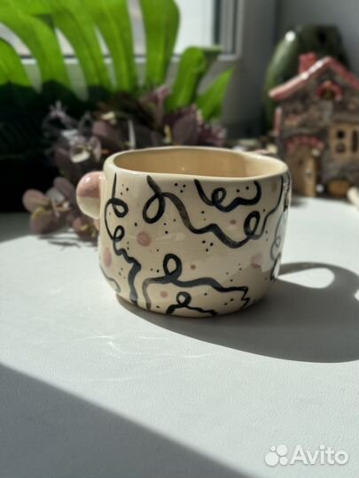 Кружка керамическая ручная работа