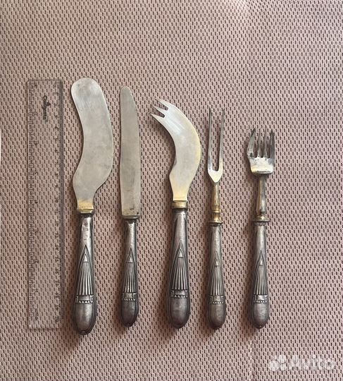 Столовый набор серебро 84 пробы 19 век Царизм