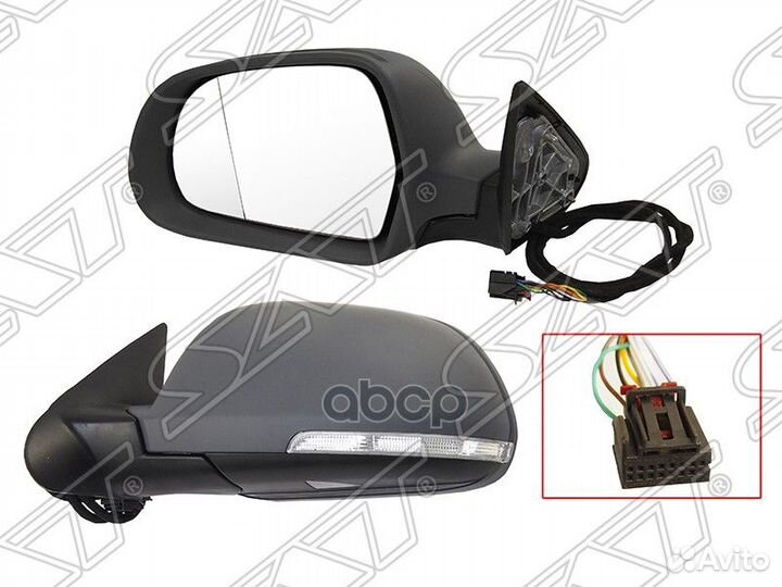 Зеркало skoda octavia 08-13 LH складное, поворо