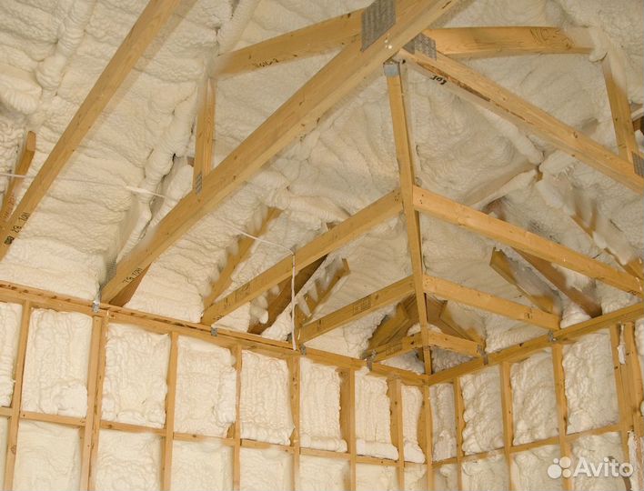 Утепление пенополиуретаном мансарды дома