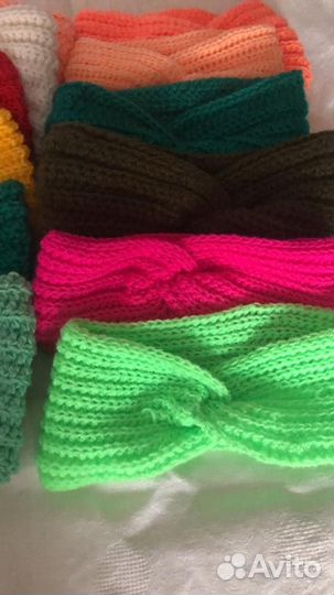 Вязаные повязки на голову ручная работа