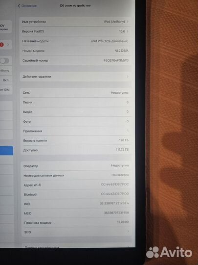 iPad pro 12.9 1th gen