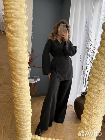 Костюм кимоно из купры/брючный костюм