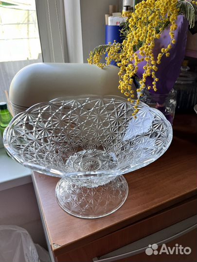 Ваза для фруктов на ножке СССР