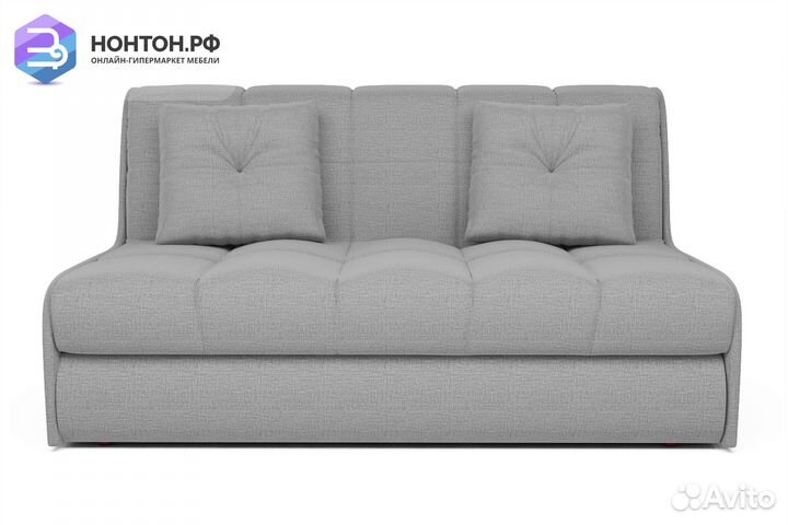 Диван аккордеон Барон №2 рогожка серая