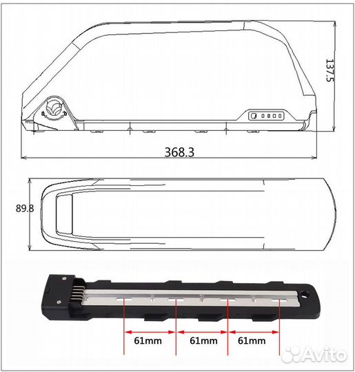 Аккумулятор ChamRider 48V 24,5Ah Новый