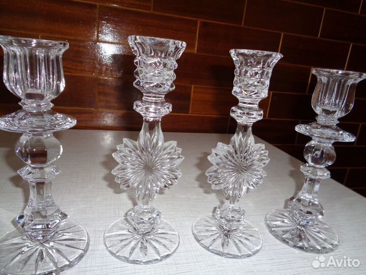 Подсвечники хрустальные винтаж СССР