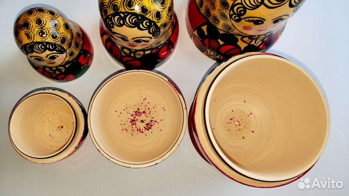 Матрешка 5-местная, ручная роспись, СССР