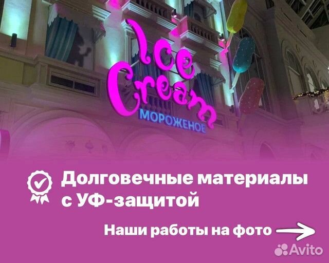 Объемные световые буквы, светодиодная вывеска