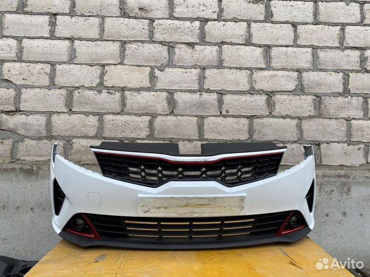 Бампер передний в сборе рестайлинг Kia Rio 4 FB