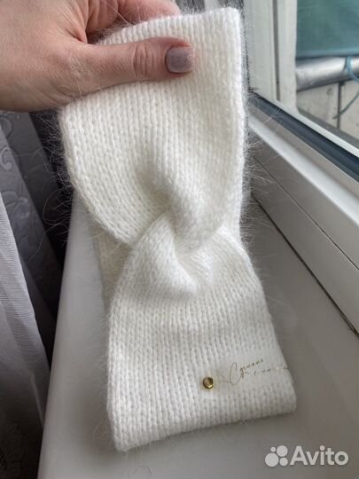 Повязка на голову вязаная