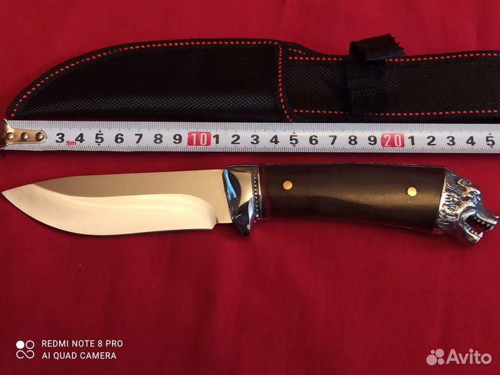 Нож, сталь 95Х18, HRC 58, клинок цельный