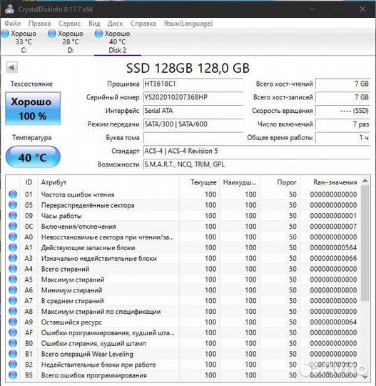 Ssd диск 128gb