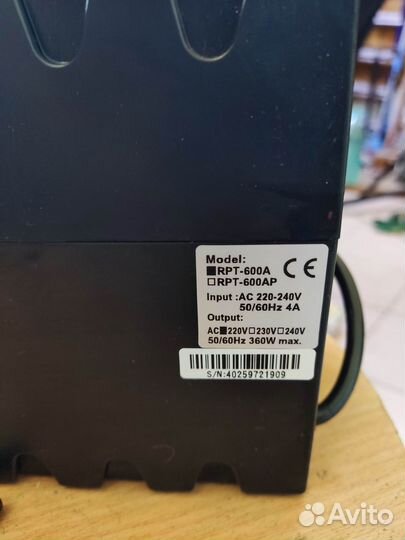 Ибп Powercom RPT-600A