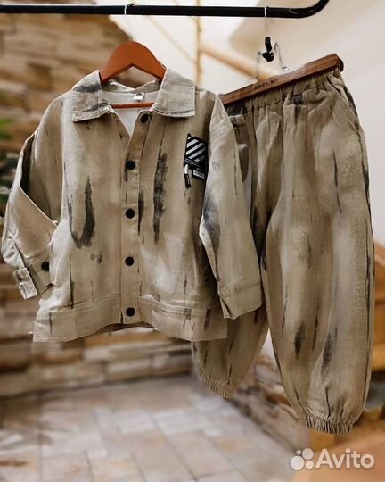 Джинсовый костюм двойка. Размеры 100, 120, 140