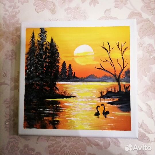 Картина акрилом на холсте