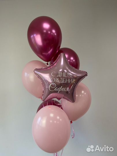 Воздушные шары и цветы